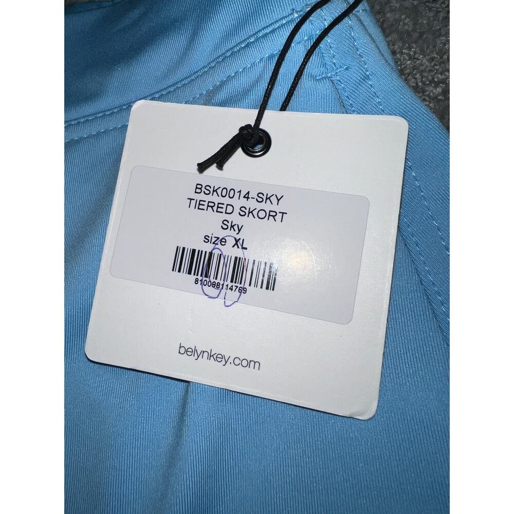 Belyn Key Baby Blue TIERED SKORT X-Large Sun Protection UPF 50 Tennis Golf NEW - Picture 8 of 13